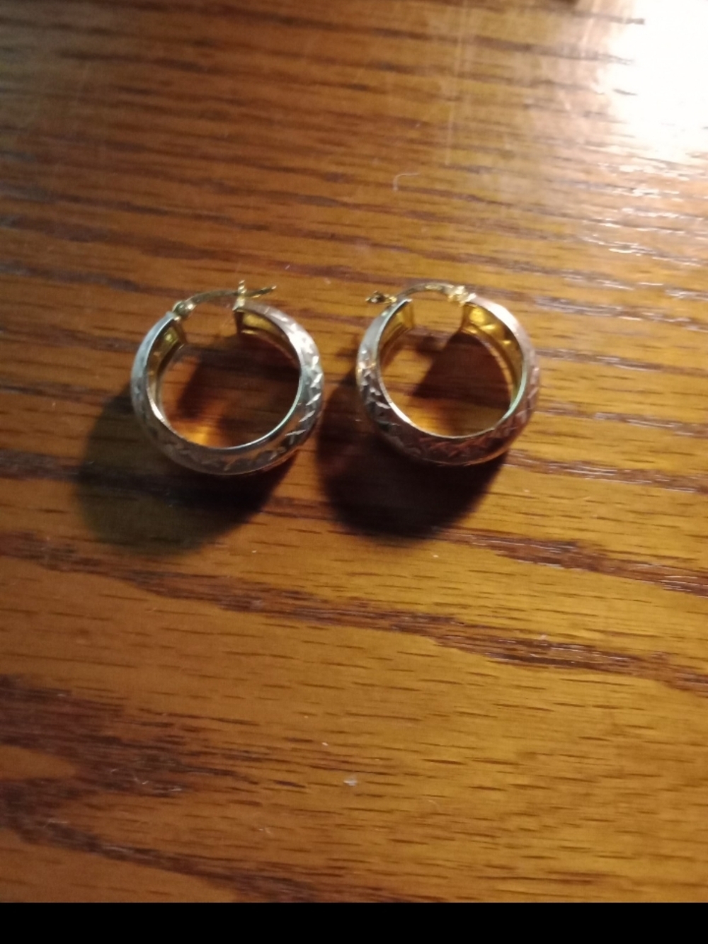 Sterling Silver/ Rose Gold Hoop Earrings - Classic Women's Jewelry